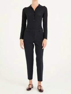 Stoffhose Marineblau