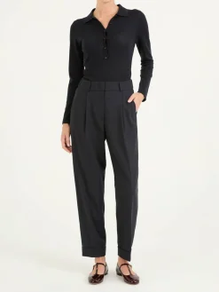 Stoffhose Marineblau