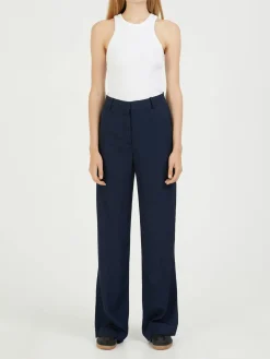 Stoffhose Marineblau