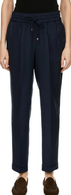 Stoffhose Marineblau