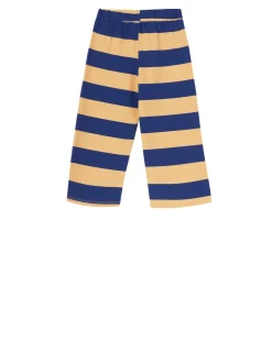 Stoffhose Marineblau/Gelb
