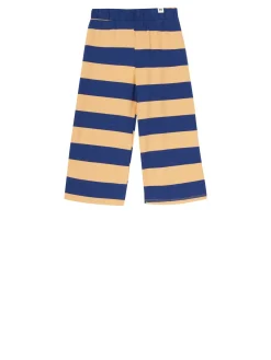 Stoffhose Marineblau/Gelb