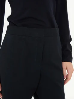 Stoffhose mit Bügelfalten Marineblau
