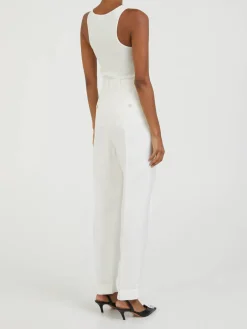 Stoffhose mit Bügelfalte Weiß