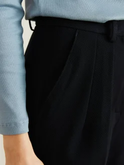 Stoffhose 'Rebecca' mit Bügelfalten Blau