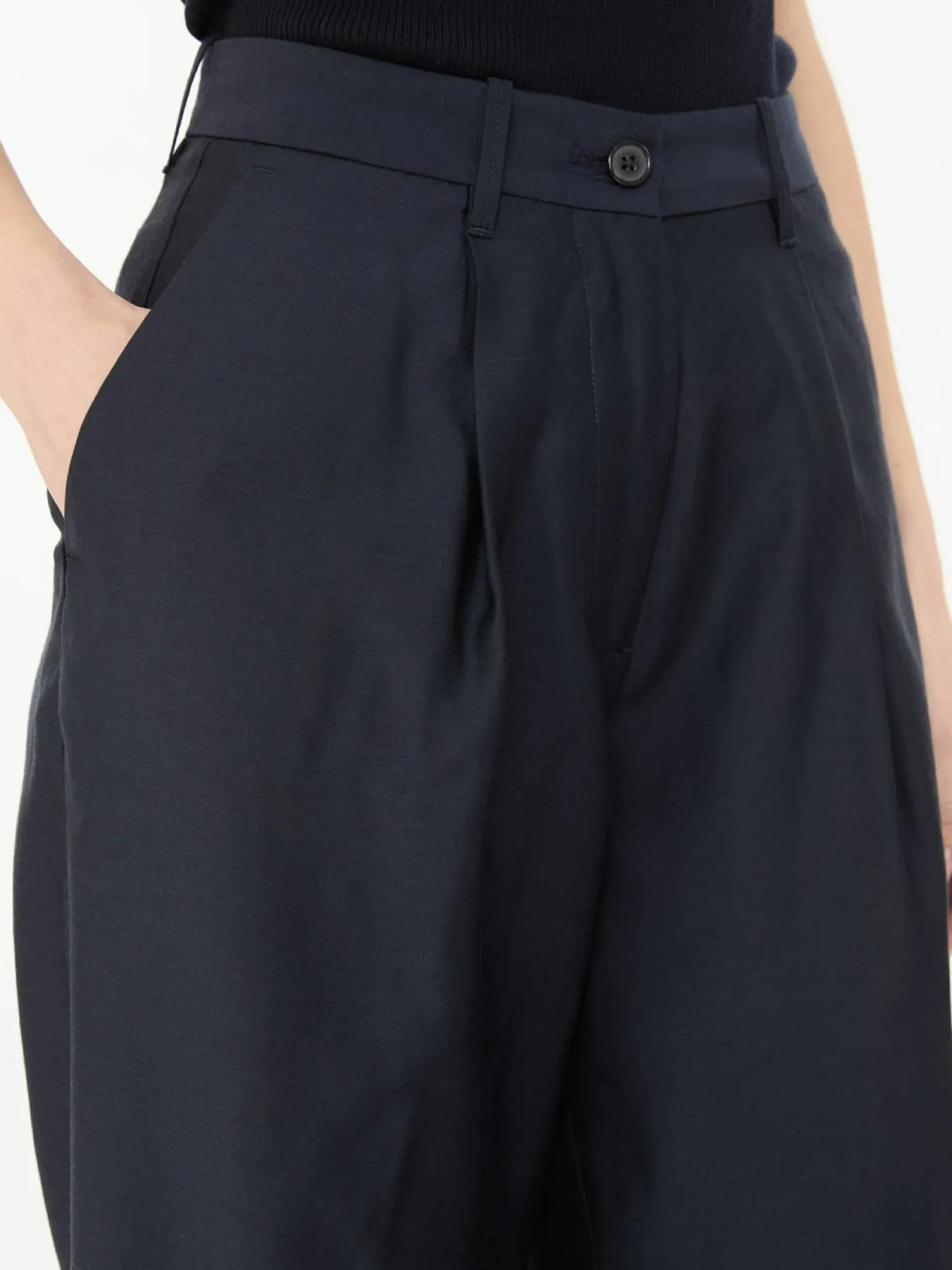 Stoffhose 'Rubino' mit Wollanteil Marineblau
