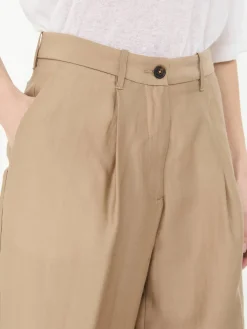Stoffhose 'Rubino' mit Wollanteil Beige