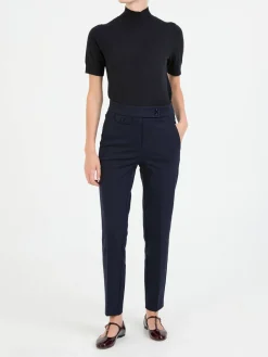 Stoffhose 'Scarlet' Marineblau