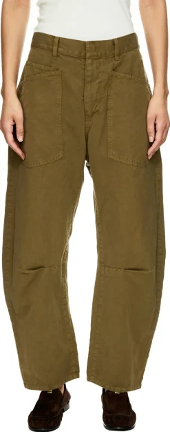 Stoffhose 'Shon' Olivgrün