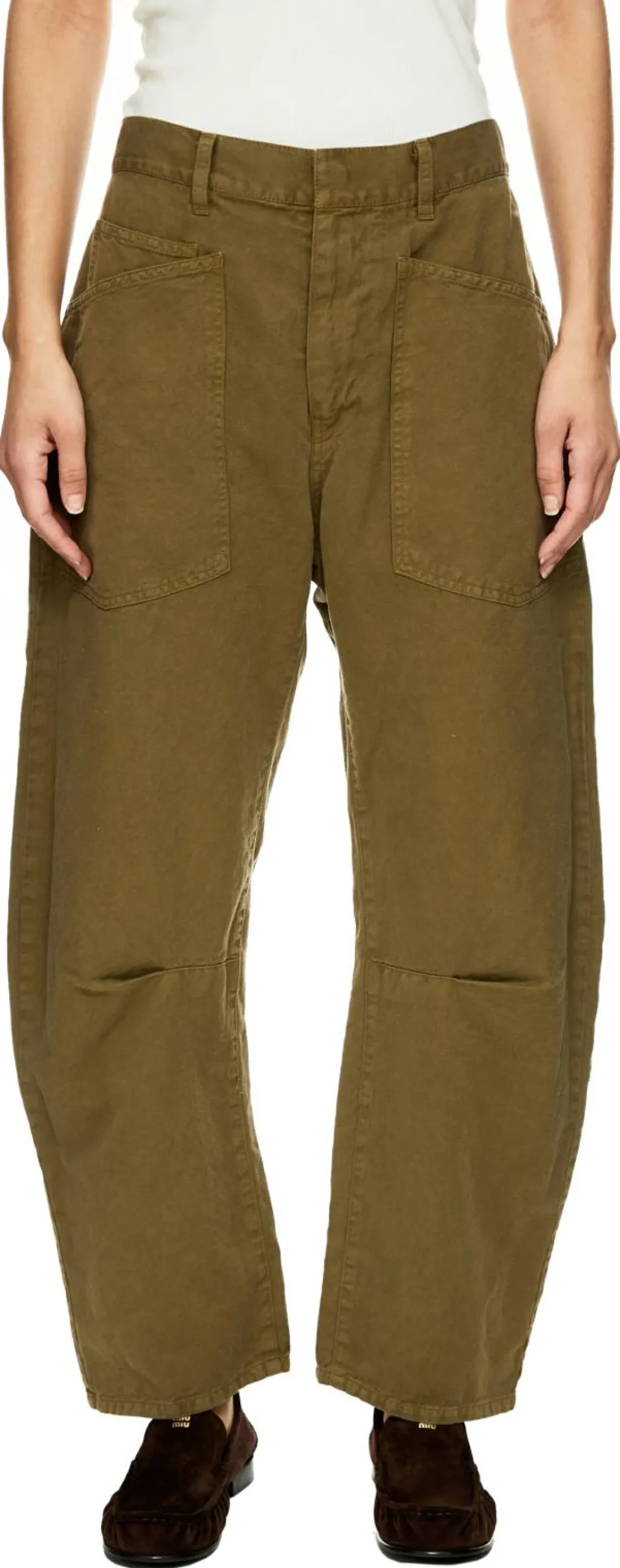Stoffhose 'Shon' Olivgrün
