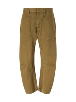 Stoffhose 'Shon' Olivgrün