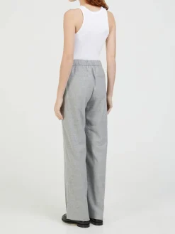 Stoffhose 'Wide Flannel Pants' Grau