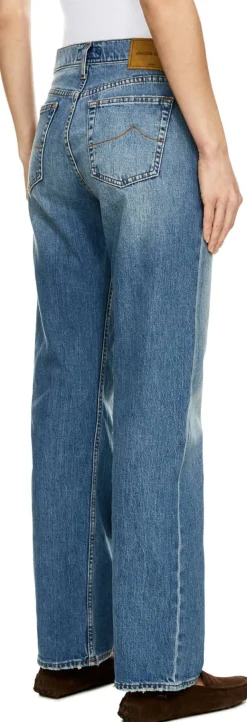 Straight-Cut Jeans 'Claire' Mittelblau