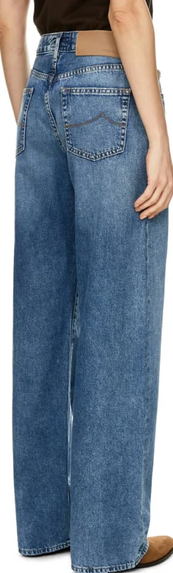 Straight-Cut Jeans 'Hailey' Mittelblau