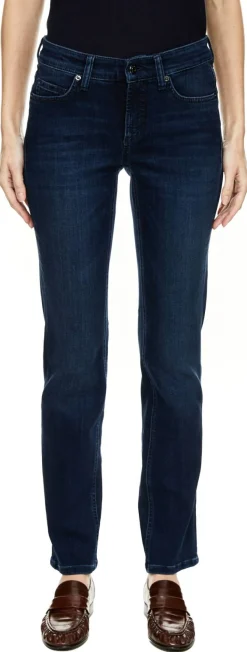 Straight-Cut Jeans 'Piper Long' Mittelblau