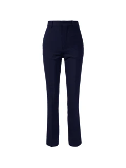 Straight Fit Stoffhose Marineblau