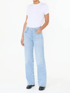 Straight-Leg Jeans 'Annina' Hellblau