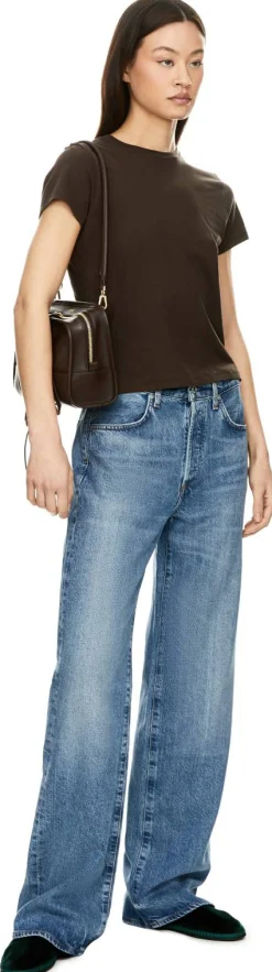 Straight-Leg Jeans 'Annina 33' Mittelblau