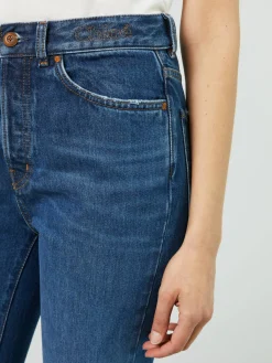 Straight-Leg Jeans Blau