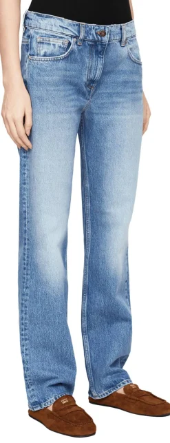 Straight-Leg Jeans 'Darcy Distressed' Blau