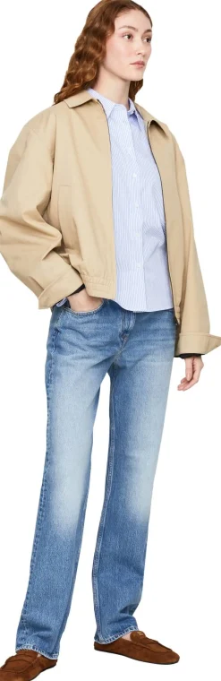 Straight-Leg Jeans 'Darcy Distressed' Blau