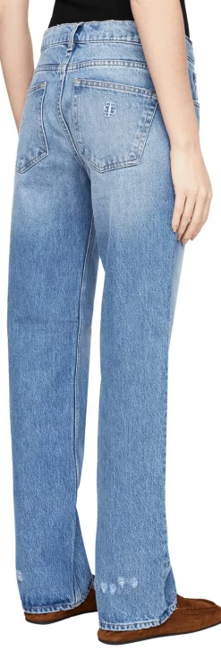 Straight-Leg Jeans 'Darcy Distressed' Blau
