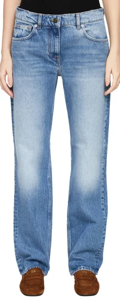 Straight-Leg Jeans 'Darcy Distressed' Blau