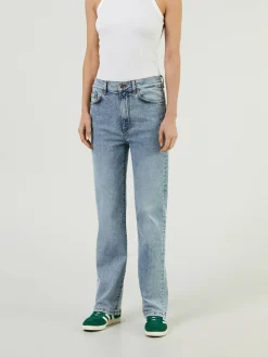 Straight-Leg Jeans 'Eiffel' Hellblau