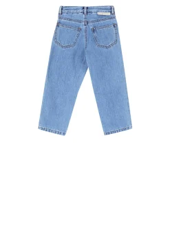Straight-Leg-Jeans im Used-Look Hellblau