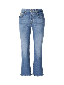 Straight-Leg Jeans 'Kate' Mittelblau