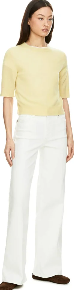 Straight-Leg Jeans 'Le Slim Palazzo' Crème