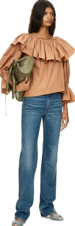 Straight-Leg Jeans Mittelblau
