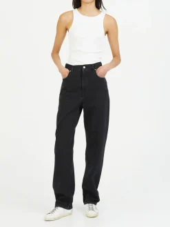 Straight-Leg Jeans Schwarz