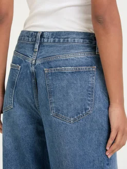 Straight Leg Jeans 'Slung' Marineblau