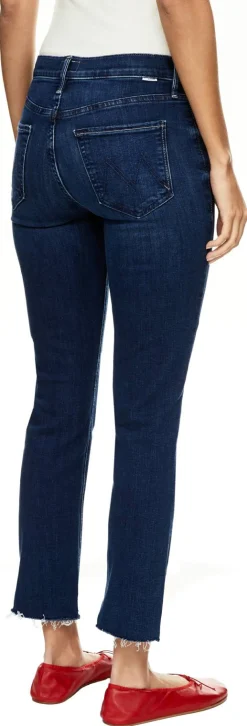Straight-Leg Jeans 'The Dazzler Ankle Fray' Marineblau
