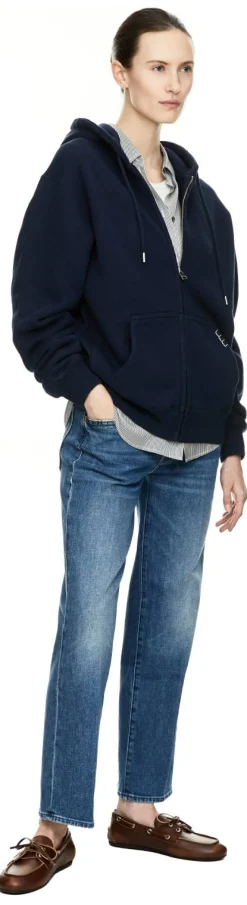 Straight-Leg Jeans 'The Mid Rise' Mittelblau