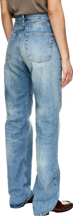 Straight-Leg Jeans 'The Stack' Mittelblau