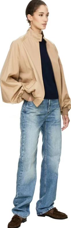 Straight-Leg Jeans 'The Stack' Mittelblau
