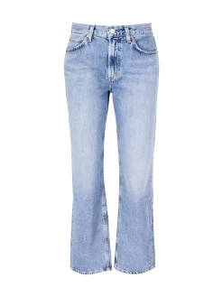 Straight-Leg Jeans 'Valen' Mittelblau