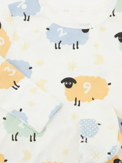 Strampler 2er-Set mit Schaf-Print Multi