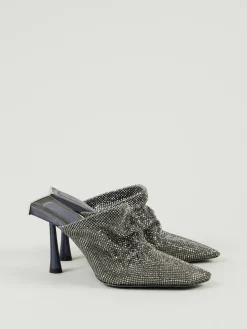 Strass Mules 'Goliarda' Antrahzit