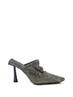 Strass Mules 'Goliarda' Antrahzit