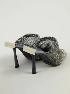 Strass Mules 'Goliarda' Antrahzit