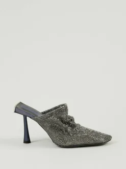 Strass Mules 'Goliarda' Antrahzit