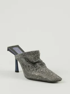 Strass Mules 'Goliarda' Antrahzit