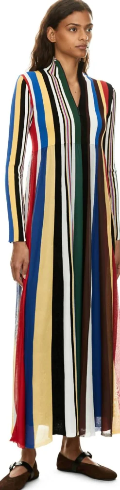 Stretch-Maxikleid Red Multicolour