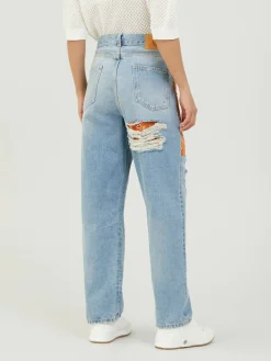 Striaght-Leg Jeans 'California Patchwork' Multi