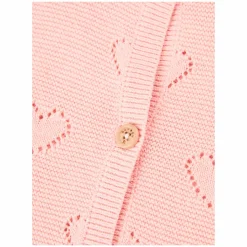 Strickjacke 'Lilou' mit Herz-Lochmuster Rosa