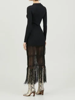 Strickkleid 'Cedar' Schwarz