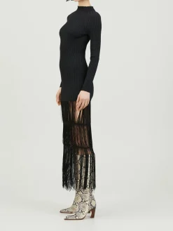 Strickkleid 'Cedar' Schwarz